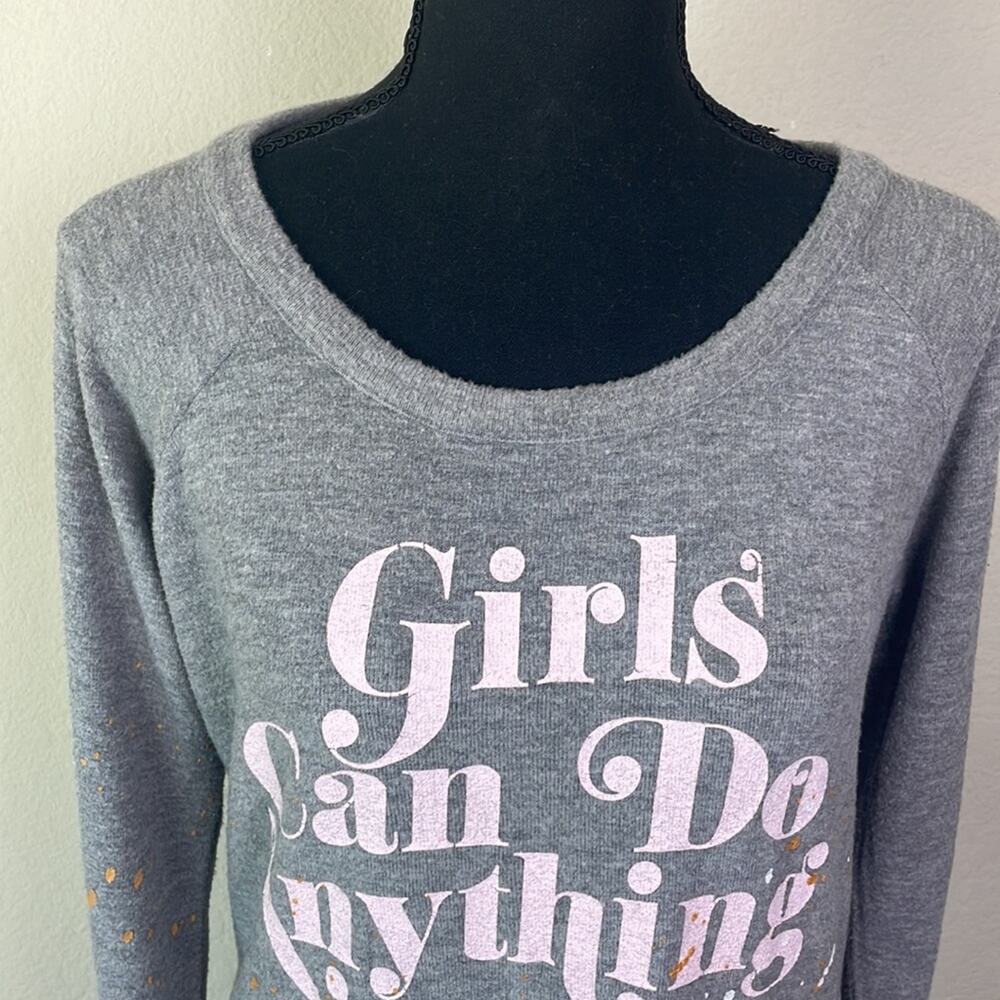 New! Chaser open slouch back dancer’s sweatshirt women’s M - Picture 3 of 12